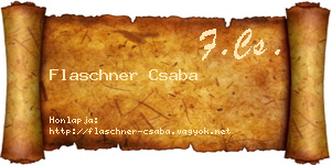 Flaschner Csaba névjegykártya